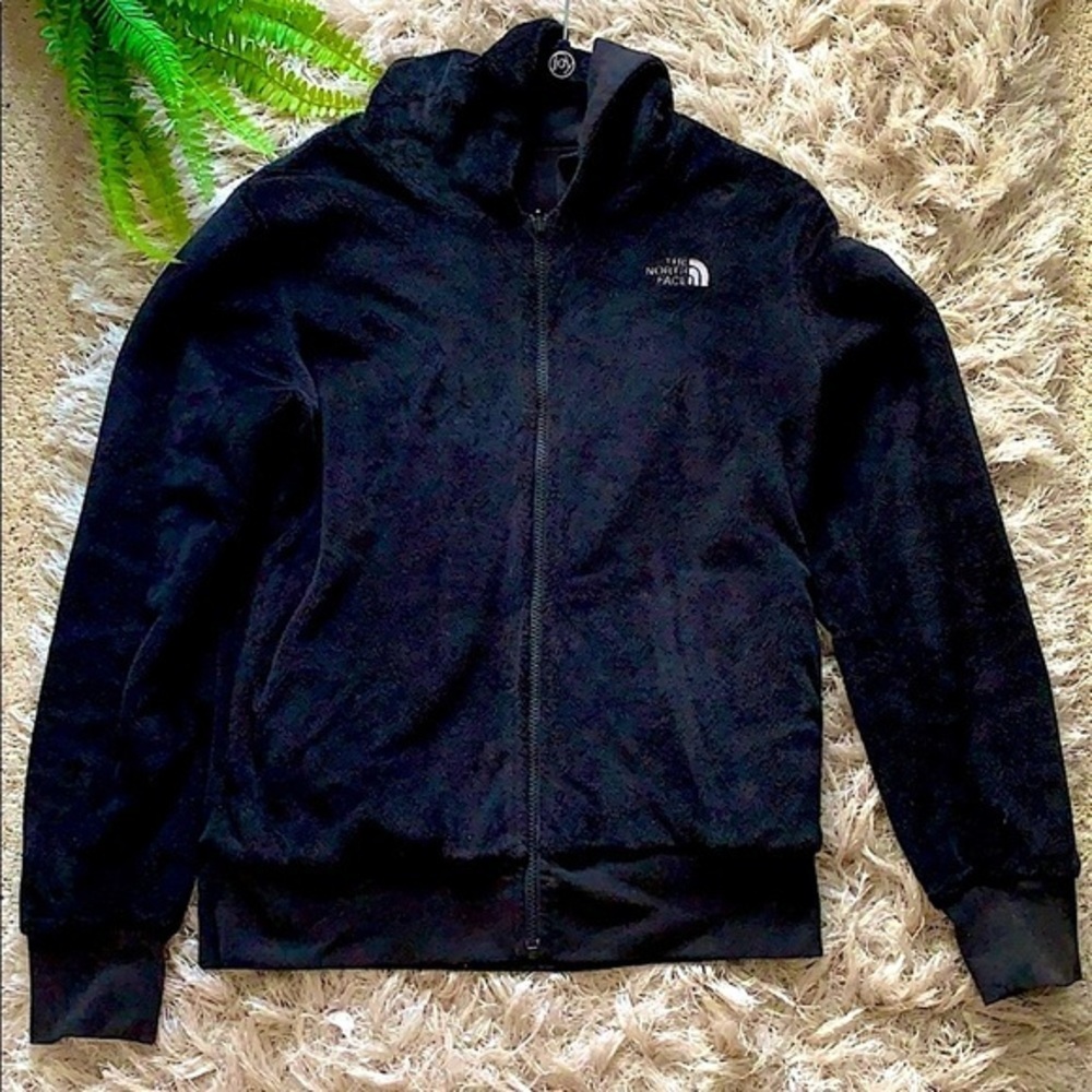 North Face REVERSIBLE Black hooded jacket with pockets